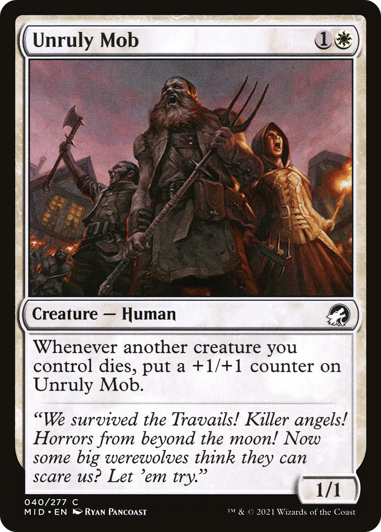 Unruly Mob (MID-040) - Innistrad: Midnight Hunt Foil-1