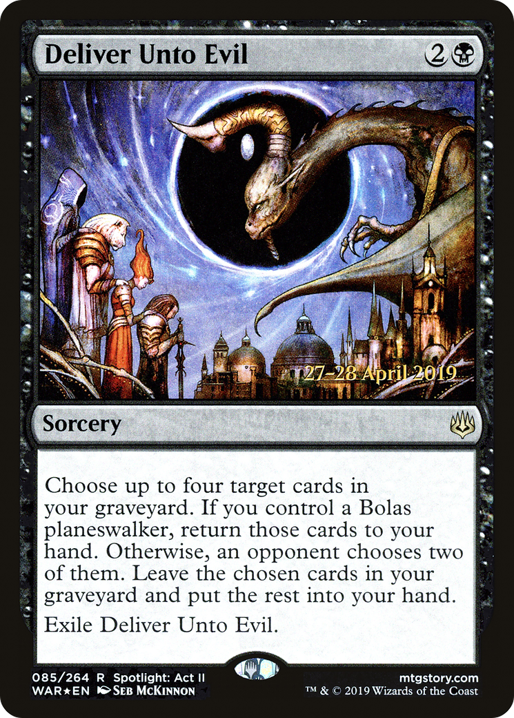 Deliver Unto Evil [War of the Spark Prerelease Promos]-1