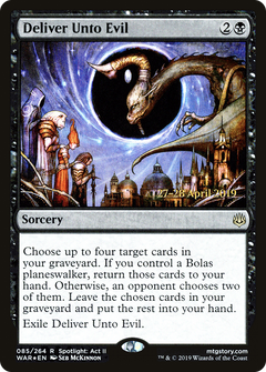 Deliver Unto Evil [War of the Spark Prerelease Promos]-1