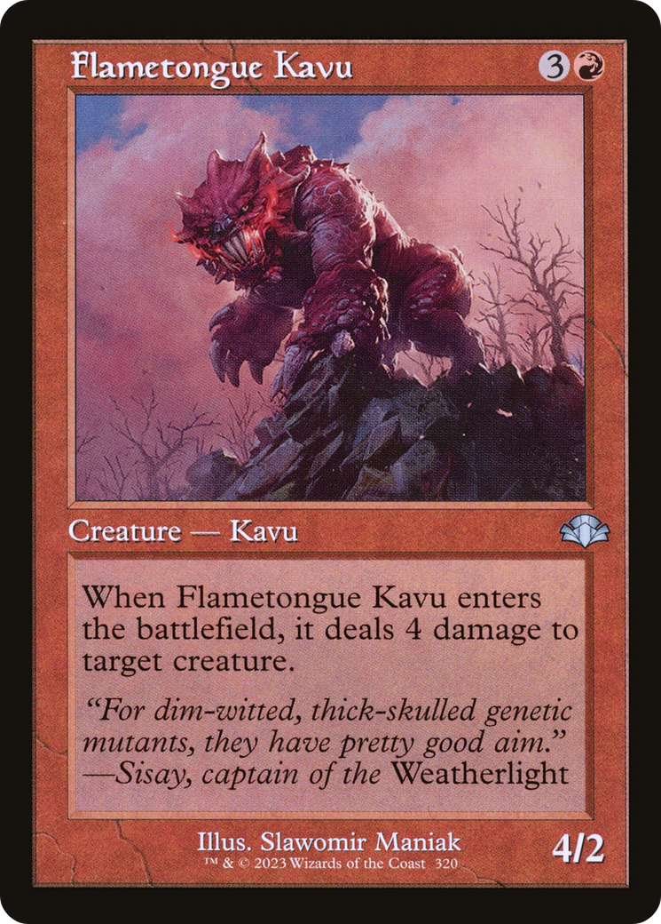 Flametongue Kavu (Retro) [Dominaria Remastered]-1