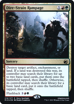 Dire-Strain Rampage [Innistrad: Midnight Hunt Prerelease Promos]-1