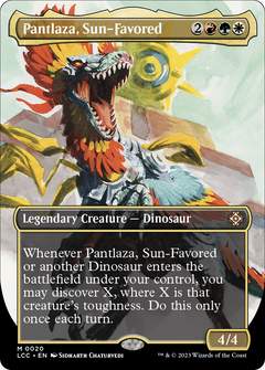 Pantlaza, Sun-Favored (Borderless) [The Lost Caverns of Ixalan Commander]-1
