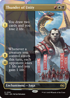 Thunder of Unity (Borderless) [Tarkir: Dragonstorm]-1