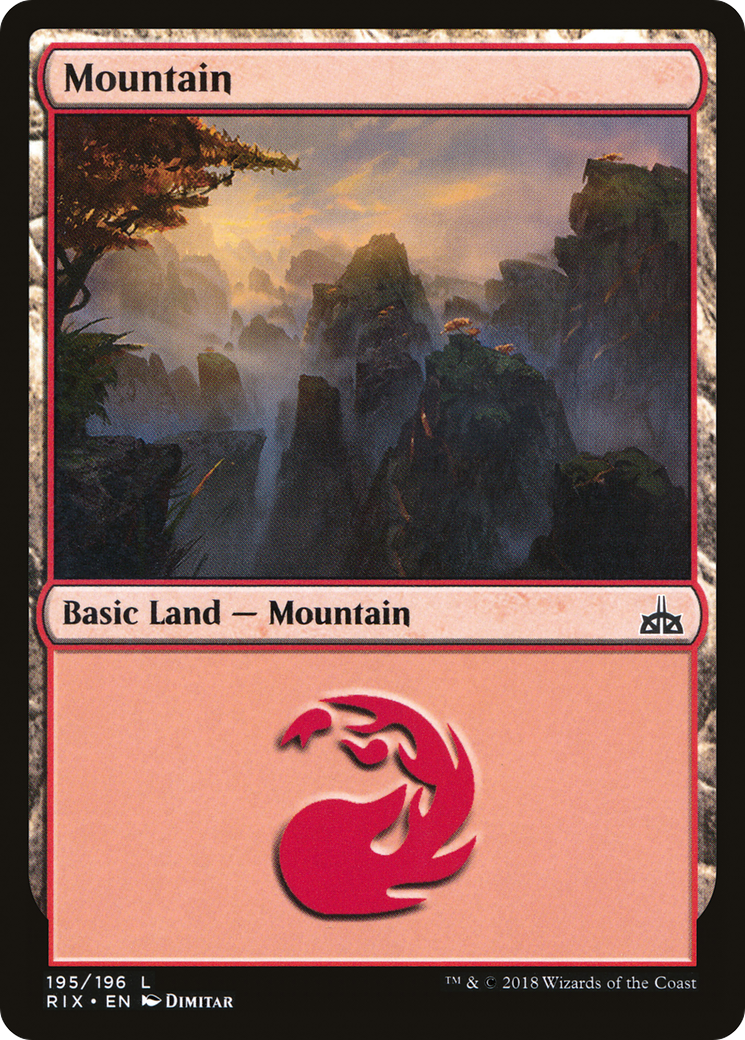 Mountain (195) [Rivals of Ixalan]-1