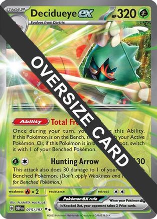 Decidueye ex 015/197  - Holofoil Jumbo Cards - Double Rare-1