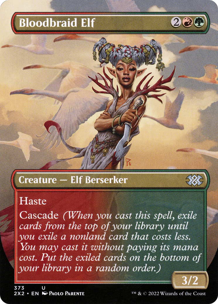 Bloodbraid Elf (Borderless Alternate Art) [Double Masters 2022]-1