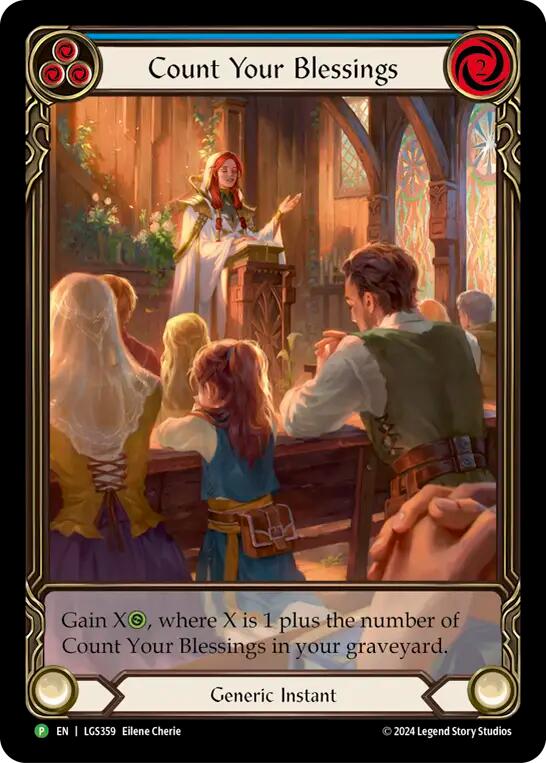 Count Your Blessings (Blue) (Rainbow Foil) [LGS359] (Promo)  Rainbow Foil-1
