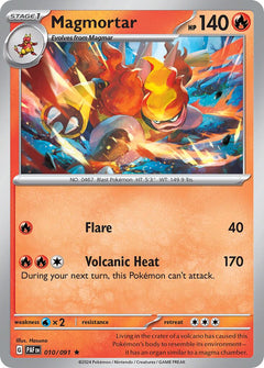 Magmortar (010/091) (Theme Deck Exclusive) [Scarlet & Violet: Paldean Fates]-1