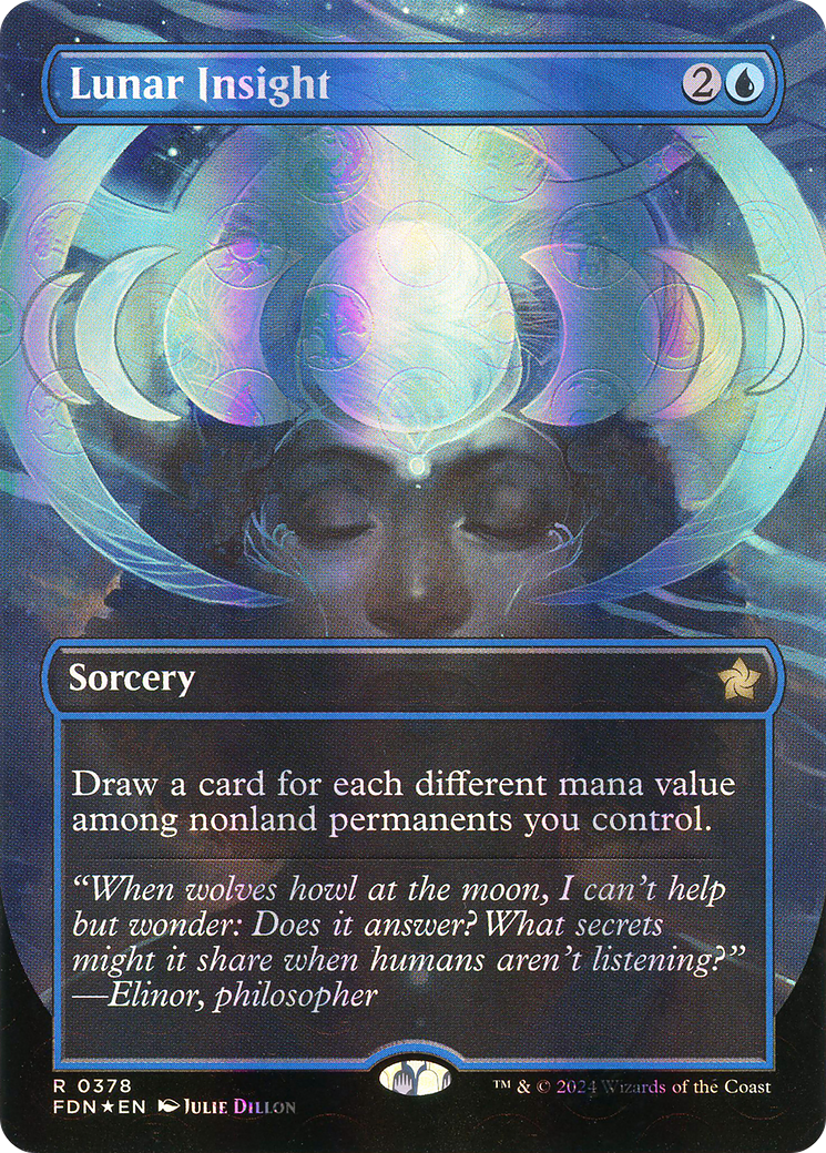 Lunar Insight (Borderless) (Mana Foil) [Foundations]-1