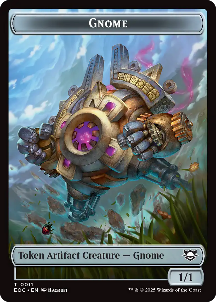 Thopter // Gnome Double-Sided Token [Edge of Eternities Commander Tokens]-2