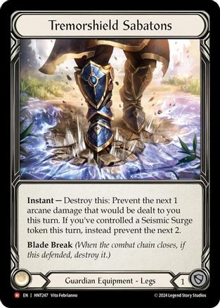 Tremorshield Sabatons [HNT247] (The Hunted)  Cold Foil-1