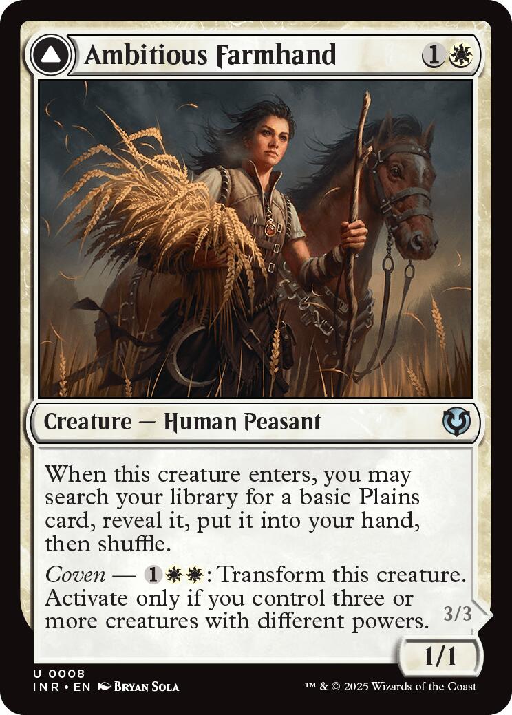 Ambitious Farmhand // Seasoned Cathar [Innistrad Remastered]-1