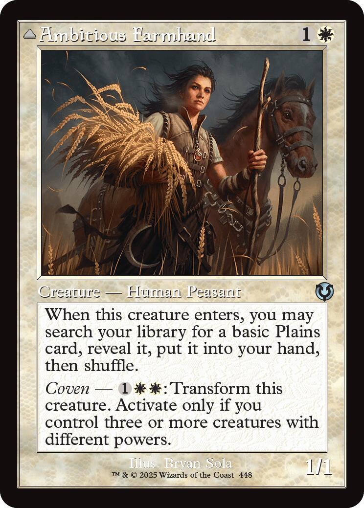 Ambitious Farmhand // Seasoned Cathar (Retro Frame) [Innistrad Remastered]-1
