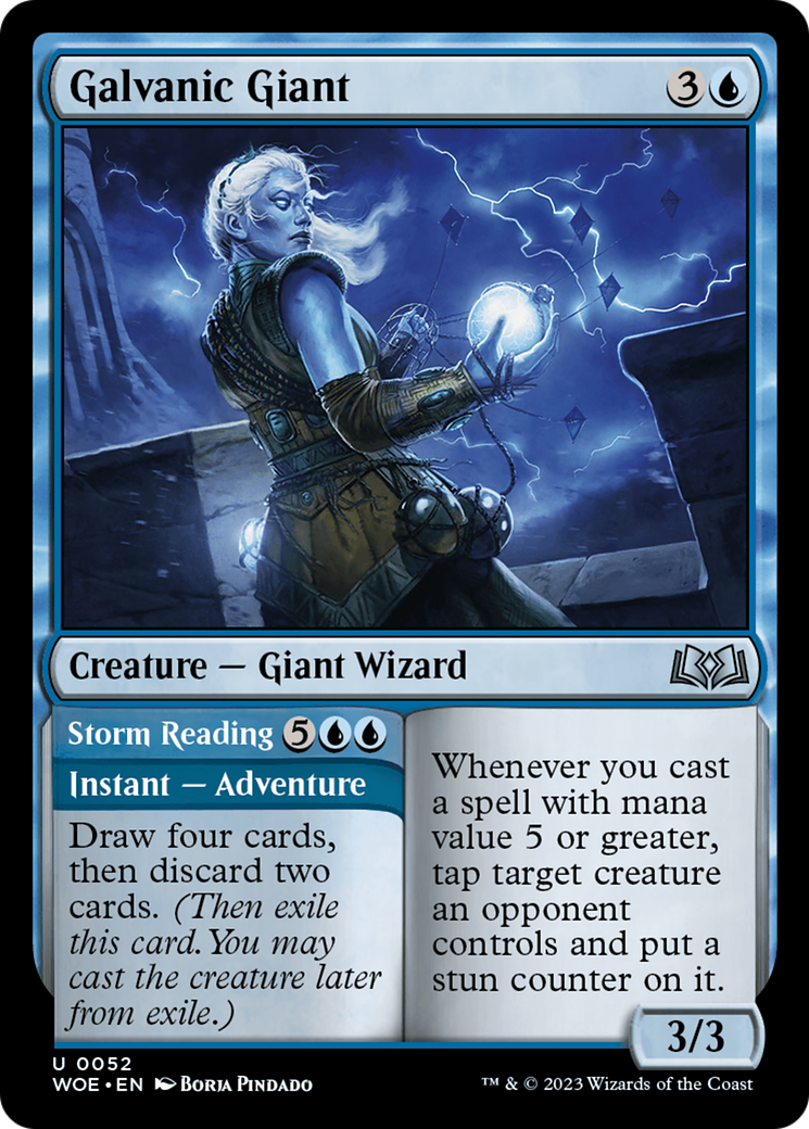 Galvanic Giant // Storm Reading [Wilds of Eldraine]-1