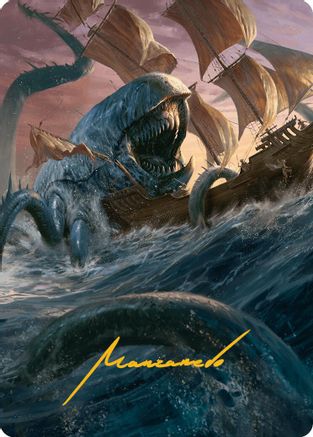 Hullbreaker Horror Art Card (Gold-Stamped Signature) [Innistrad Remastered Art Series]-1