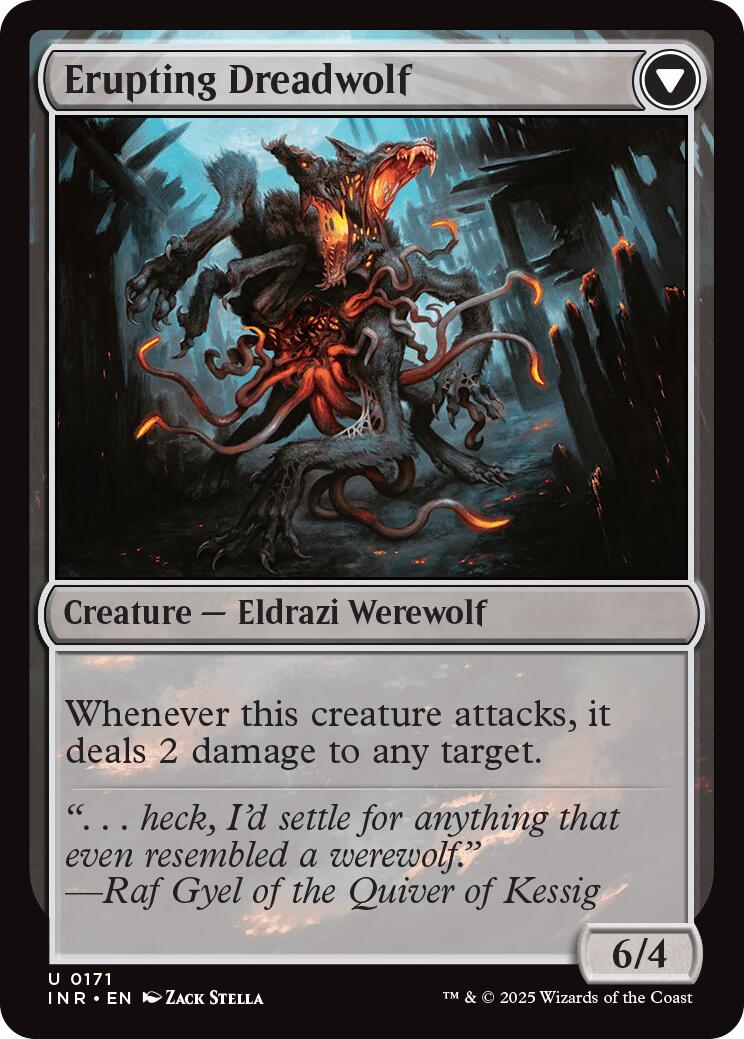Smoldering Werewolf // Erupting Dreadwolf [Innistrad Remastered]-2