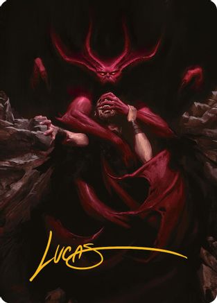 Infernal Grasp Art Card (Gold-Stamped Signature) [Innistrad Remastered Art Series]-1