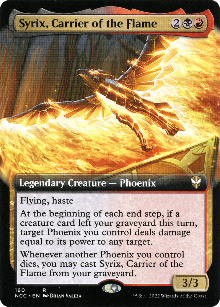 Syrix, Carrier of the Flame (Extended Art) [Streets of New Capenna Commander]-1