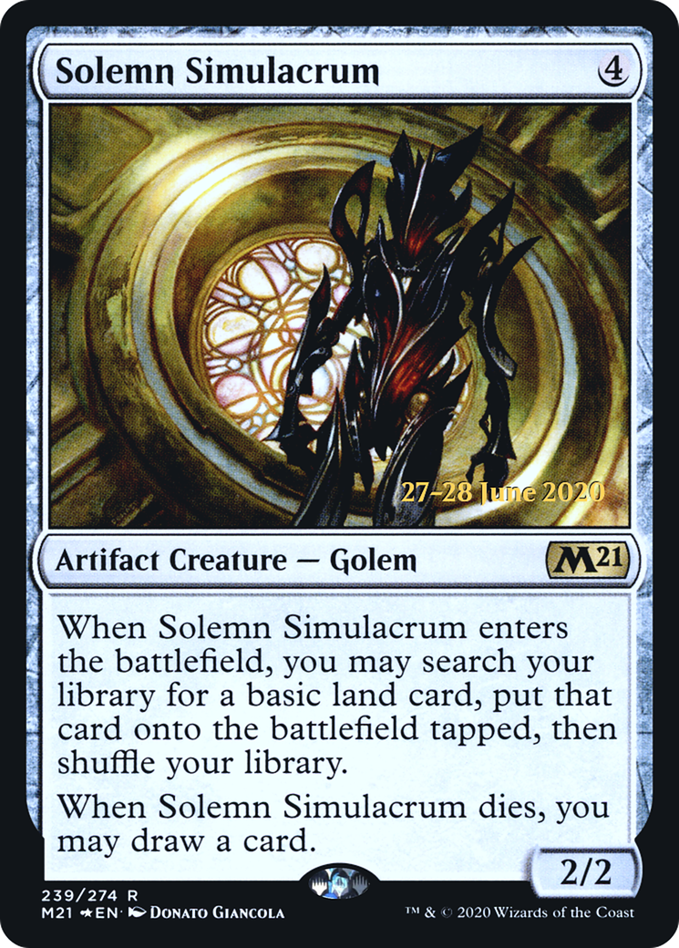 Solemn Simulacrum [Core Set 2021 Prerelease Promos]-1