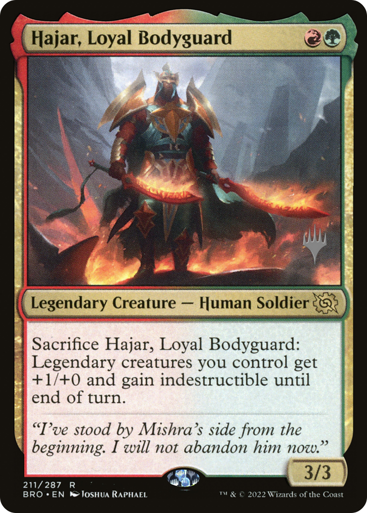 Hajar, Loyal Bodyguard (Promo Pack) [The Brothers' War Promos]-1