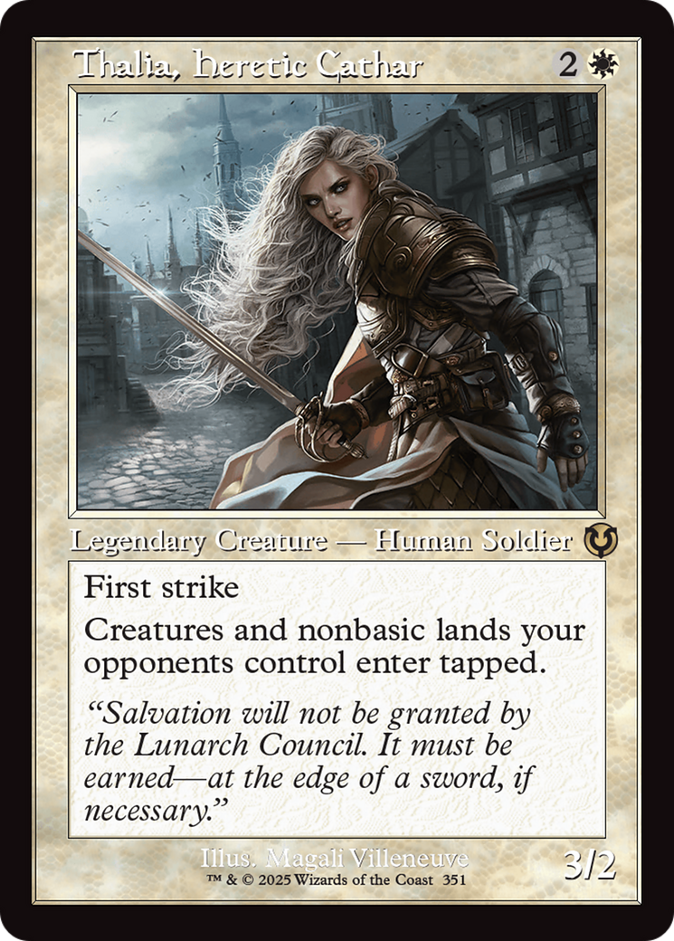 Thalia, Heretic Cathar (Retro Frame) [Innistrad Remastered]-1