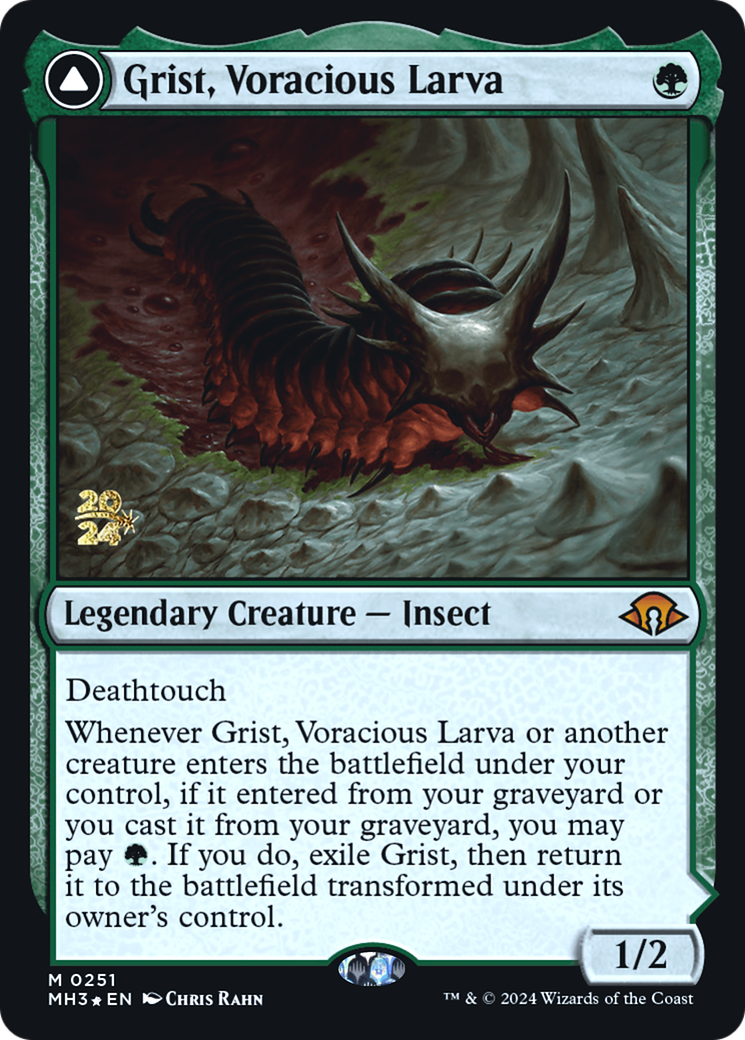 Grist, Voracious Larva [Modern Horizons 3 Prerelease Promos]-3
