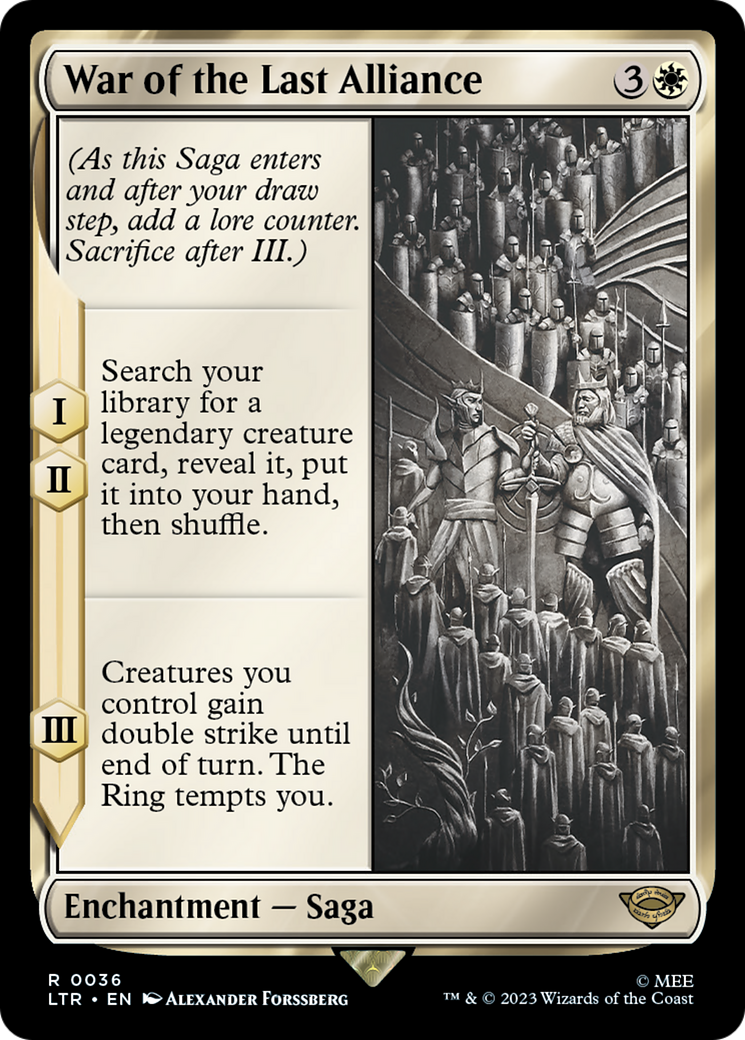 War of the Last Alliance (LTR-036) - The Lord of the Rings: Tales of Middle-earth Foil-1