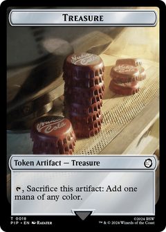 Treasure (0018) // Human Knight Double-Sided Token [Fallout Tokens]-1