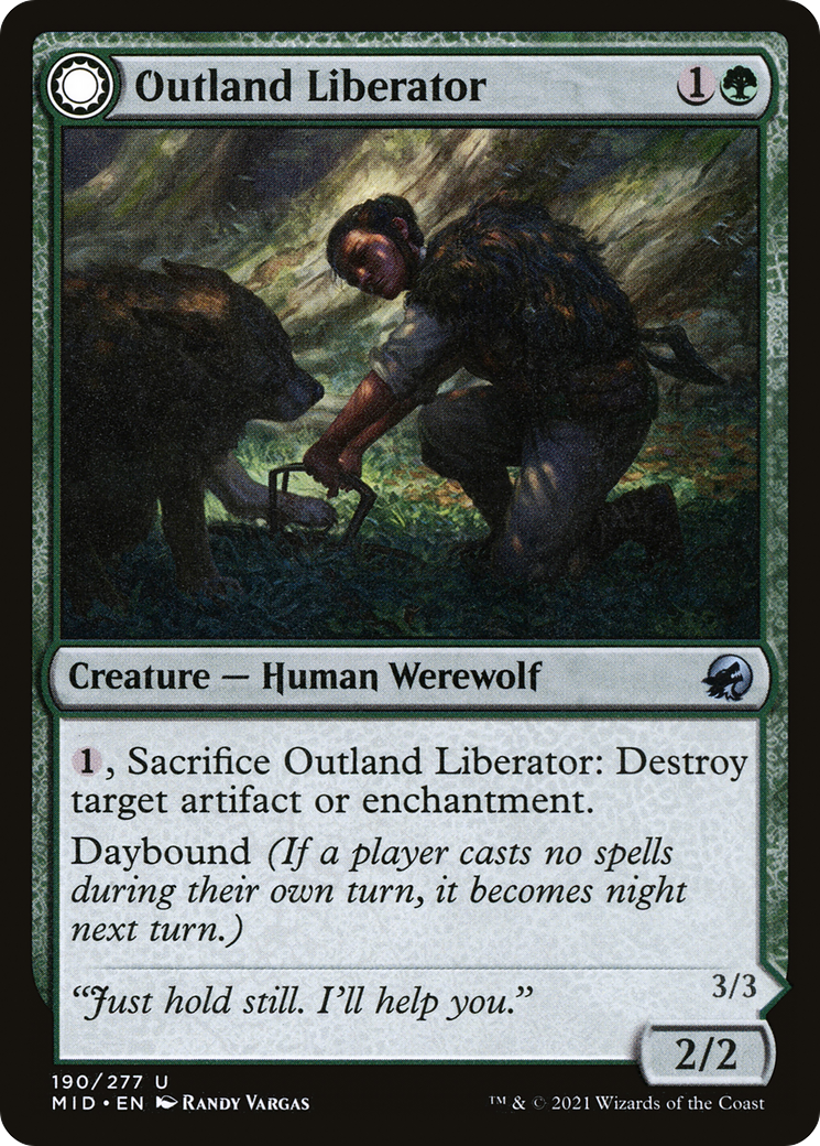 Outland Liberator // Frenzied Trapbreaker [Innistrad: Midnight Hunt]-3