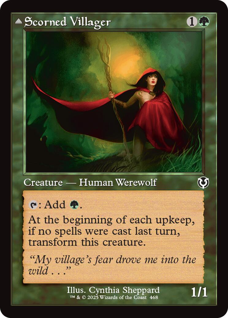Scorned Villager // Scrounged Scythe (Retro Frame) [Innistrad Remastered]-1