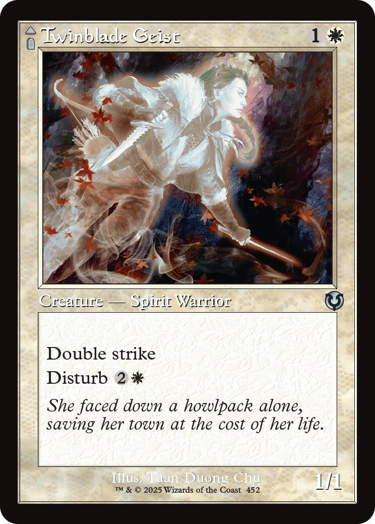Twinblade Geist // Twinblade Invocation (Retro Frame) [Innistrad Remastered]-1