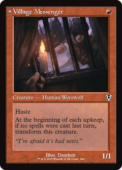 Village Messenger // Moonrise Intruder (Retro Frame) [Innistrad Remastered]-1