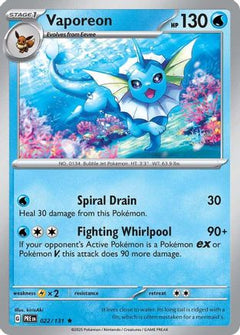Vaporeon (022/131) [Scarlet & Violet: Prismatic Evolutions]-1
