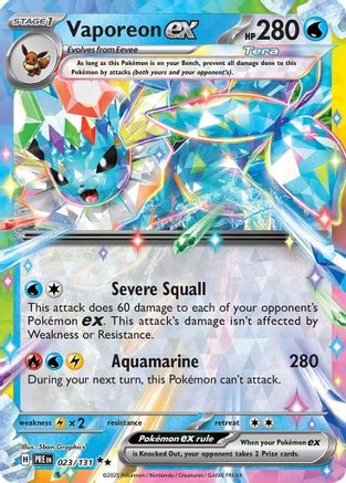 Vaporeon ex (023/131) [Scarlet & Violet: Prismatic Evolutions]-1
