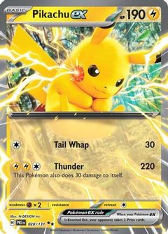 Pikachu ex (028/131) [Scarlet & Violet: Prismatic Evolutions]-1