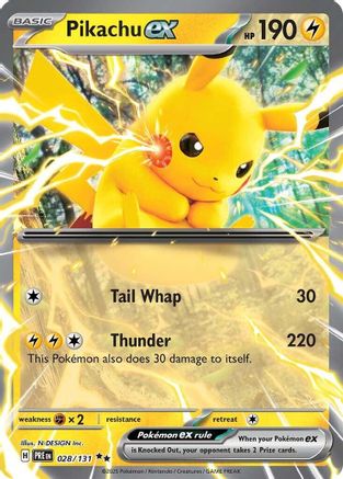 Pikachu ex (028/131) [Scarlet & Violet: Prismatic Evolutions]-1