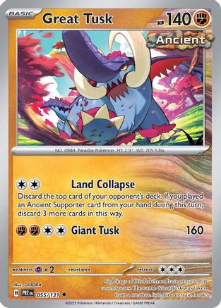 Great Tusk (055/131) [Scarlet & Violet: Prismatic Evolutions]-1