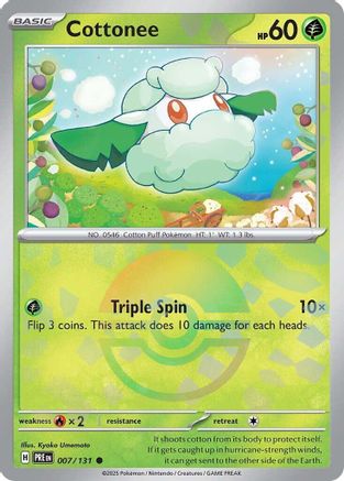 Cottonee (007/131) (Poke Ball Pattern) [Scarlet & Violet: Prismatic Evolutions]-1