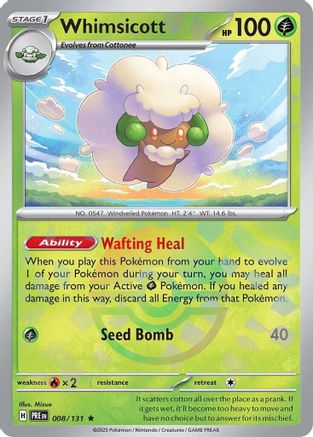 Whimsicott (008/131) (Poke Ball Pattern) [Scarlet & Violet: Prismatic Evolutions]-1