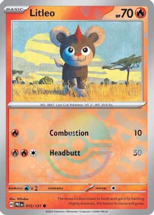 Litleo (015/131) (Poke Ball Pattern) [Scarlet & Violet: Prismatic Evolutions]-1