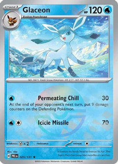 Glaceon (025/131) (Poke Ball Pattern) [Scarlet & Violet: Prismatic Evolutions]-1