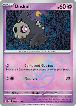 Duskull (035/131) (Poke Ball Pattern) [Scarlet & Violet: Prismatic Evolutions]-1