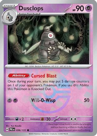 Dusclops (036/131) (Poke Ball Pattern) [Scarlet & Violet: Prismatic Evolutions]-1