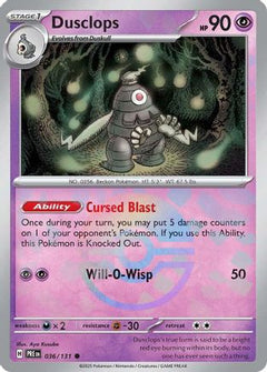 Dusclops (036/131) (Poke Ball Pattern) [Scarlet & Violet: Prismatic Evolutions]-1