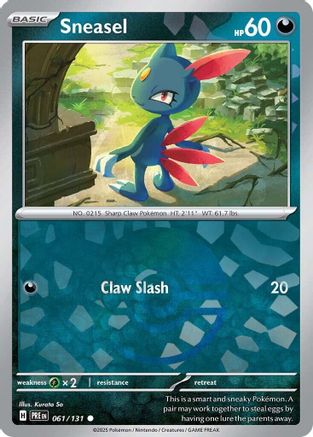 Sneasel (061/131) (Poke Ball Pattern) [Scarlet & Violet: Prismatic Evolutions]-1