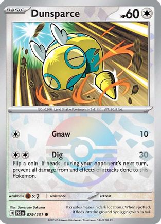 Dunsparce (079/131) (Poke Ball Pattern) [Scarlet & Violet: Prismatic Evolutions]-1