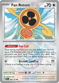 Fan Rotom (085/131) (Poke Ball Pattern) [Scarlet & Violet: Prismatic Evolutions]-1