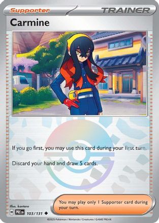 Carmine (103/131) (Poke Ball Pattern) [Scarlet & Violet: Prismatic Evolutions]-1