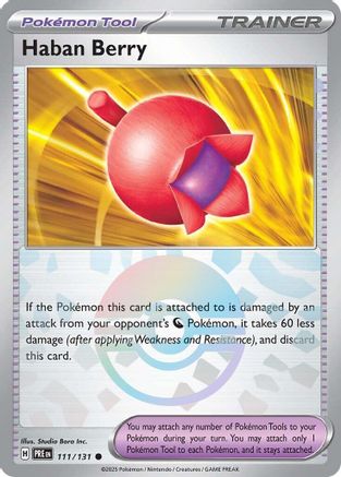 Haban Berry (111/131) (Poke Ball Pattern) [Scarlet & Violet: Prismatic Evolutions]-1