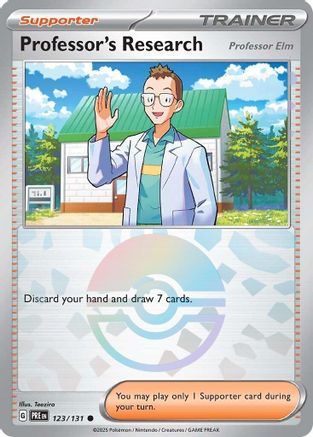 Professor's Research (123/131) [Professor Elm] (Poke Ball Pattern) [Scarlet & Violet: Prismatic Evolutions]-1